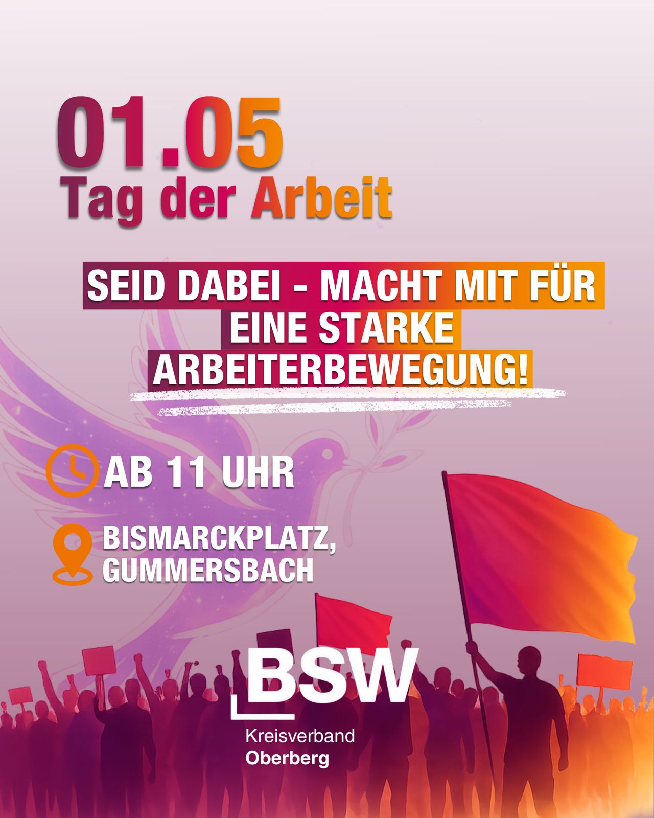 1. Mai: Tag der Arbeit – Kundgebung in Gummersbach